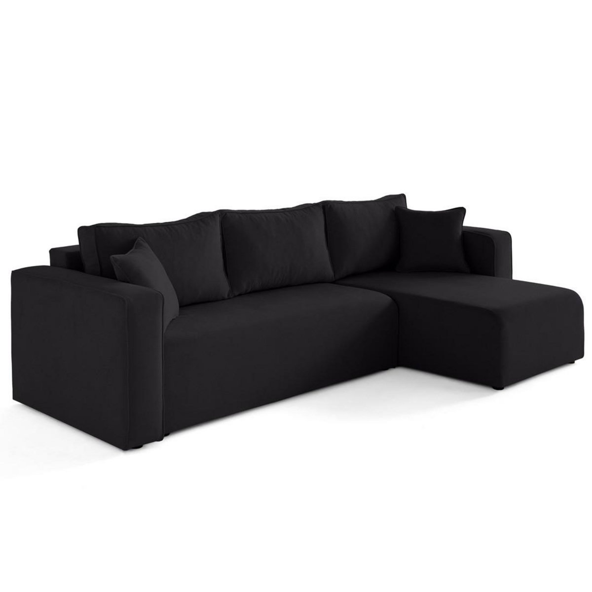 BEST MOBILIER Topaze - canapé d'angle déhoussable réversible 4 places en tissu