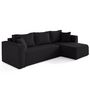 Voir la diapositive 3 : BEST MOBILIER Topaze - canapé d'angle déhoussable réversible 4 places en tissu