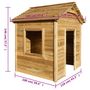 Voir la diapositive 6 : VIDAXL Maisonnette d extérieur 120x120x146 cm Bois de pin