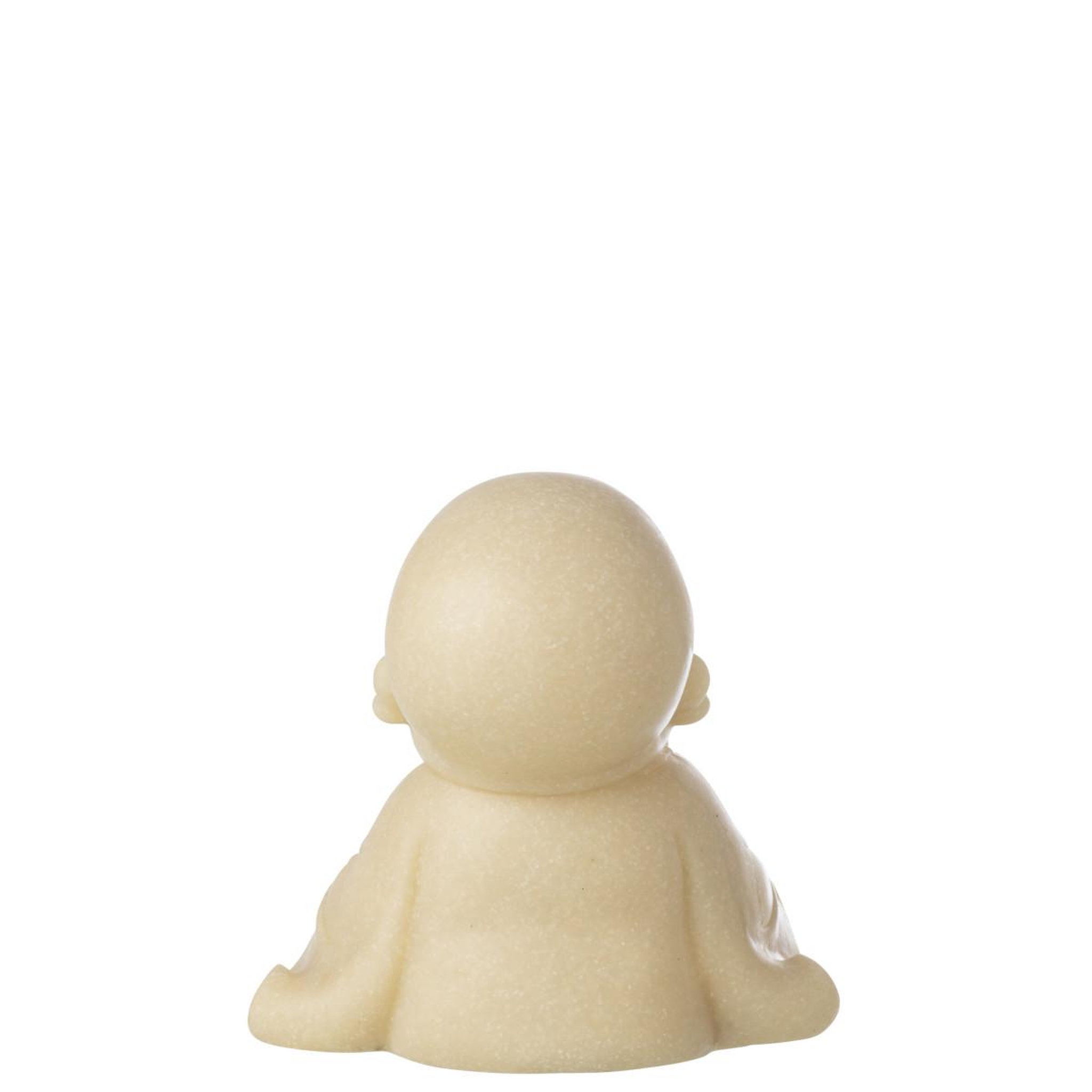 Voir la diapositive 3 : J-LINE Statuette déco moine zen  bodhi  20cm jaune