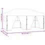 Voir la diapositive 6 : VIDAXL Tente de reception pliable avec 4 parois 3x6 m Acier Creme