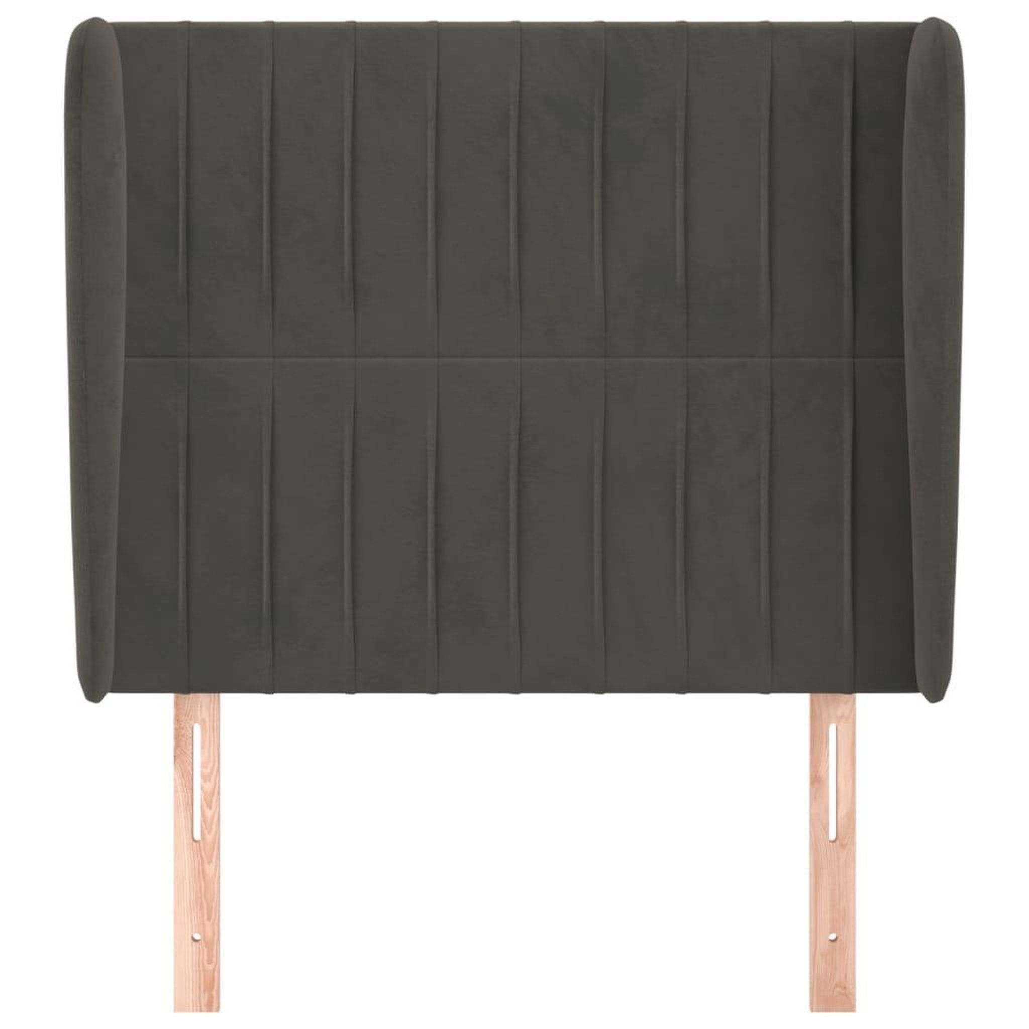 Voir la diapositive 3 : VIDAXL Tete de lit avec oreilles Gris fonce 103x23x118/128 cm Velours