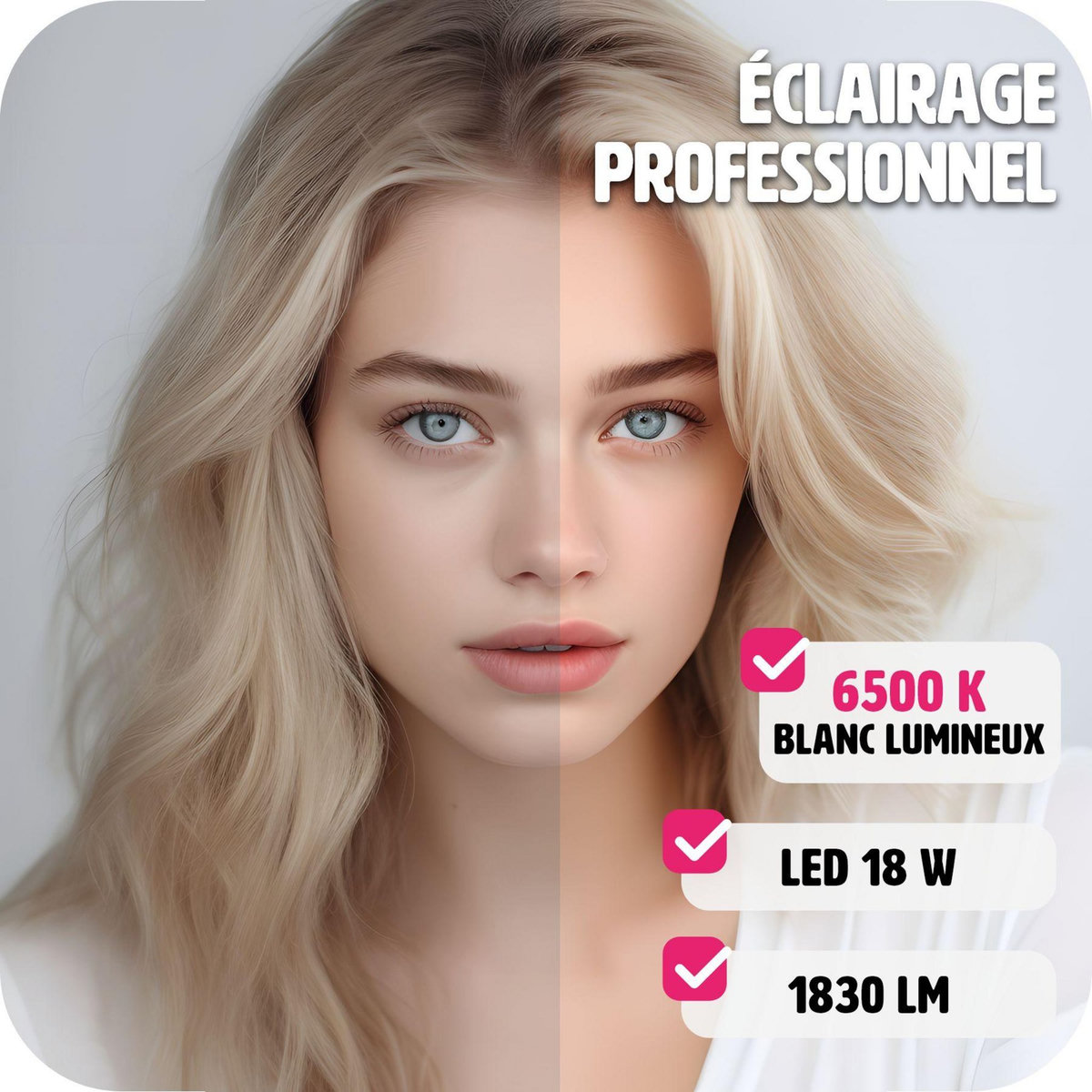 tectake Kit éclairage studio 3 Lampes + Softbox + Trépieds