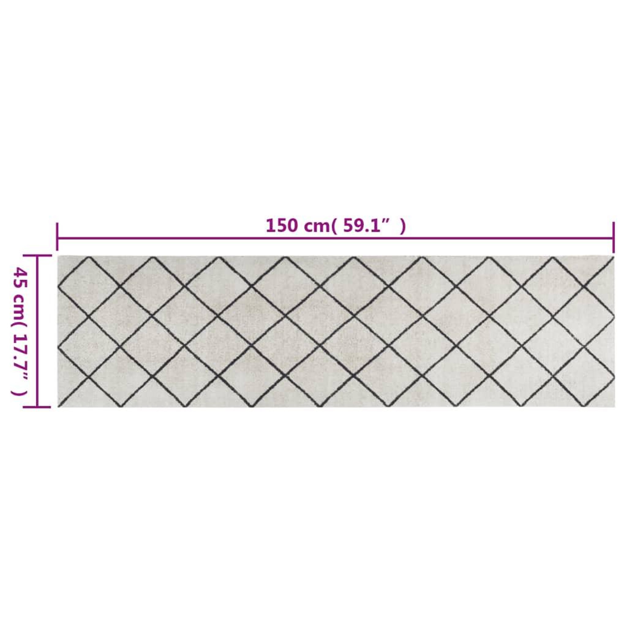 Voir la diapositive 6 : VIDAXL Tapis de cuisine lavable impression carree 45x150 cm velours