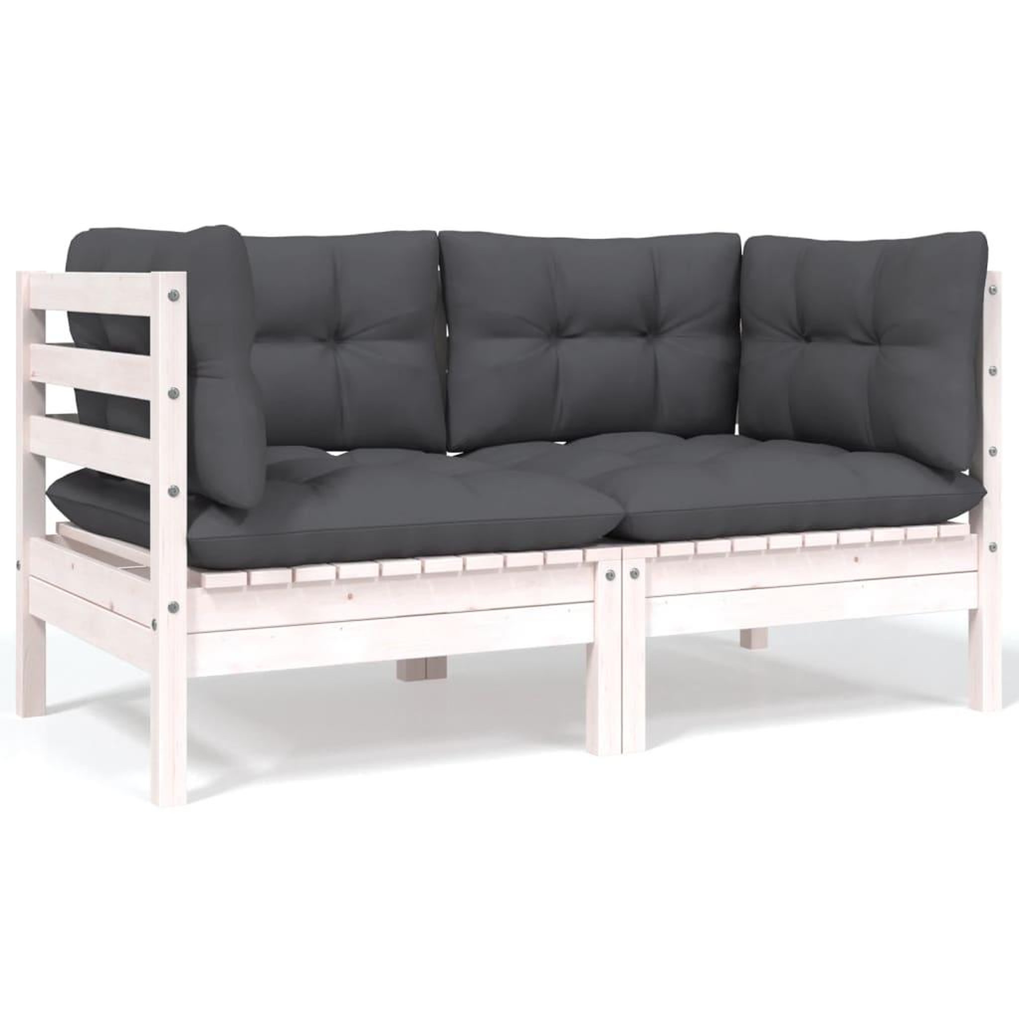 Voir la diapositive 4 : VIDAXL Salon de jardin 4 pcs avec coussins bois de pin massif