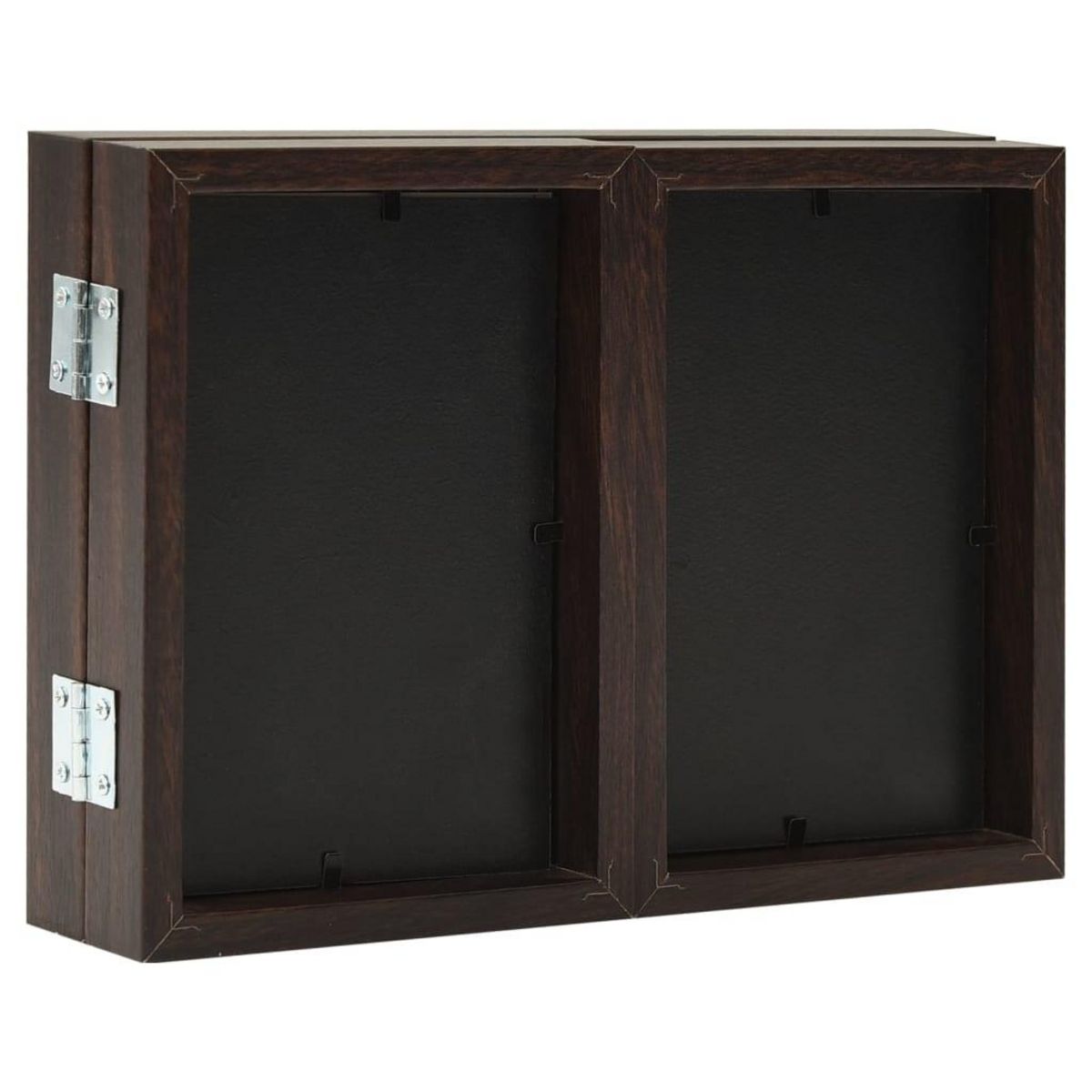 VIDAXL Cadre photo depliable Marron fonce 22x15 cm+2x(10x15 cm)