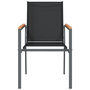 Voir la diapositive 4 : VIDAXL Chaises de jardin lot de 4 noir 55x61,5x90cm textilene et acier