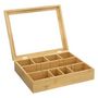 Voir la diapositive 4 : FIVE Boite à Thé 12 Compartiments  Bambou  28cm Beige