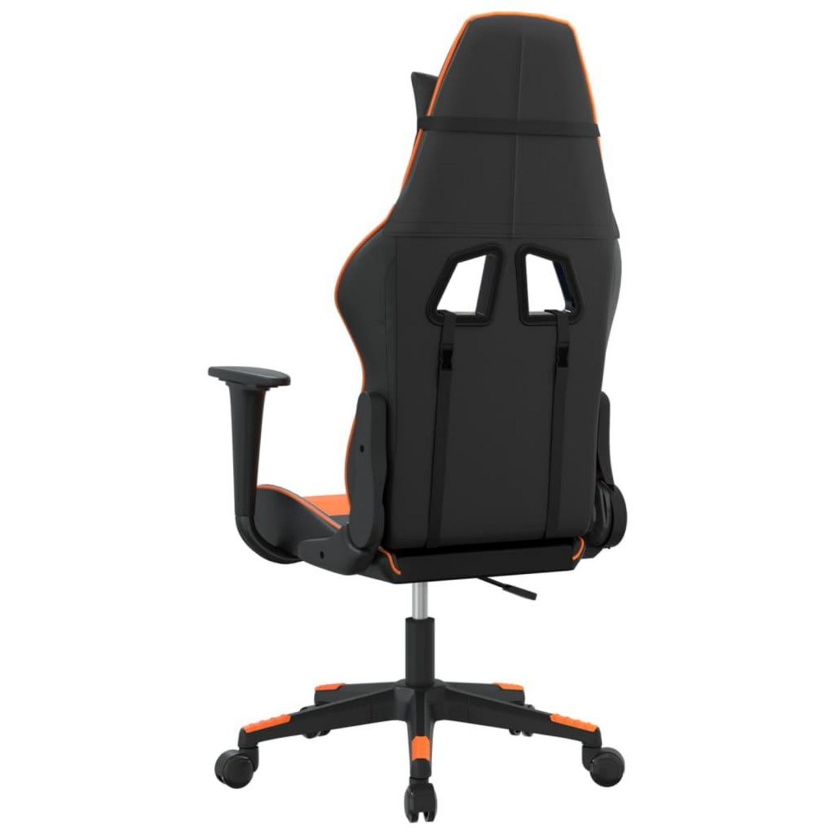 VIDAXL Chaise de jeu Noir et orange Similicuir