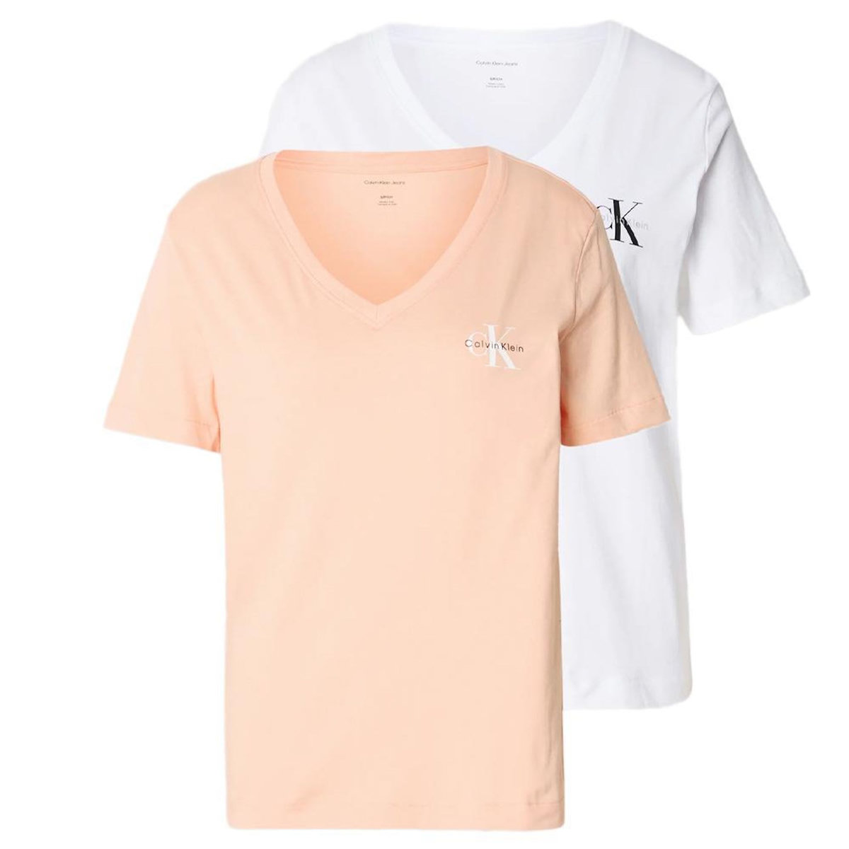 CALVIN KLEIN JEANS T-Shirt Orange/Blanc Femme Calvin Klein Jeans LV047C906G