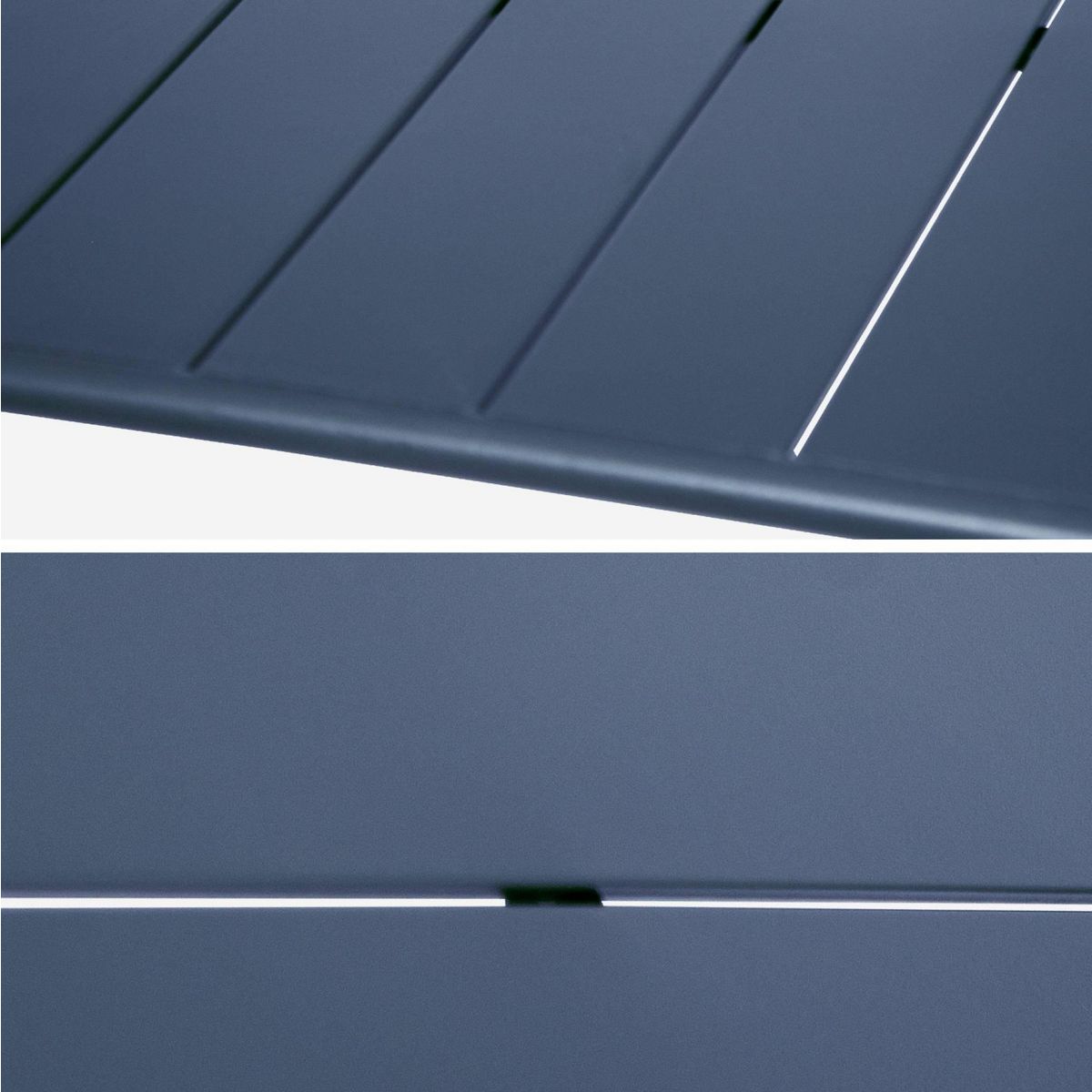 SWEEEK Table de jardin métal 6-8 places, Amelia 160x90xH72.5cm