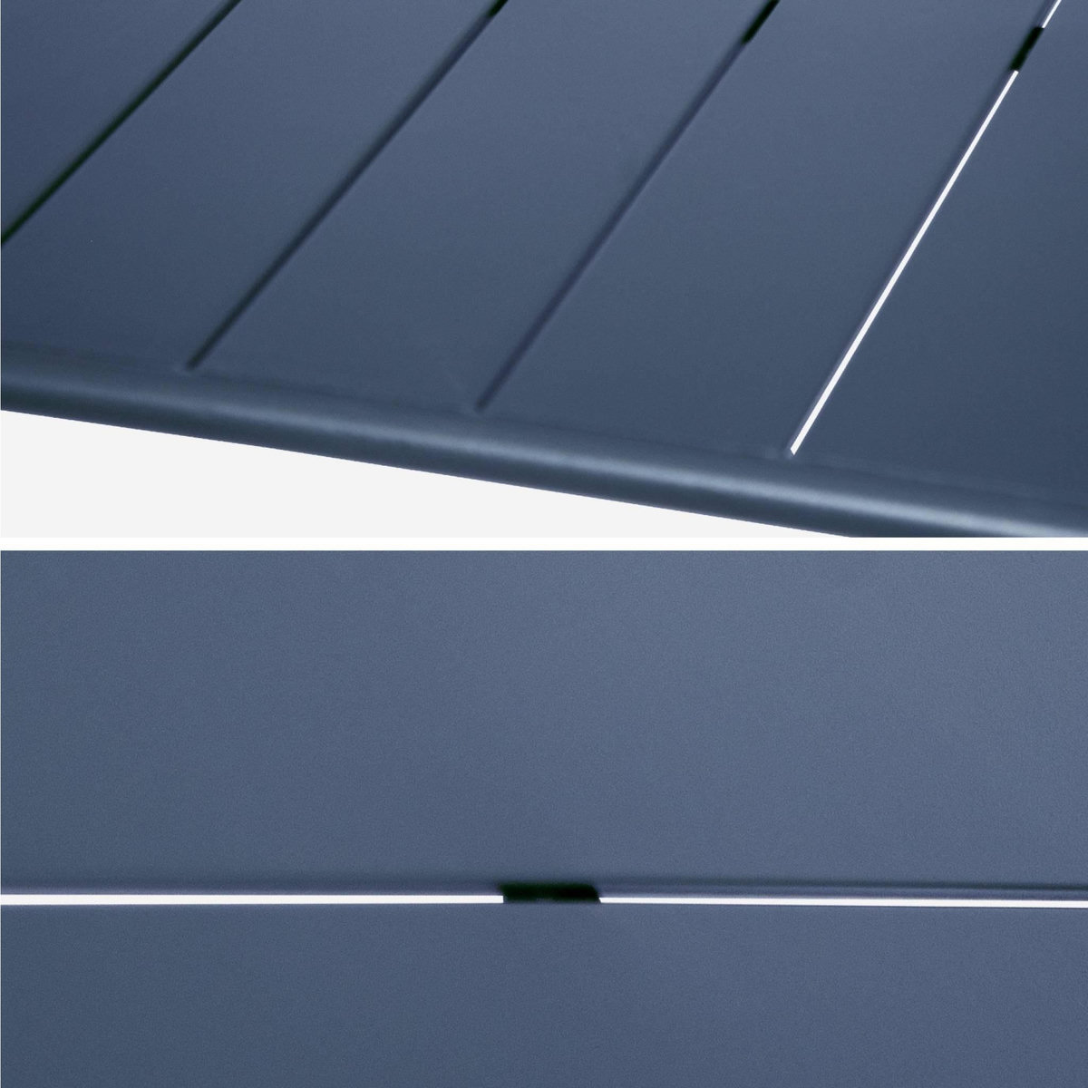 SWEEEK Table de jardin métal 6-8 places, Amelia 160x90xH72.5cm