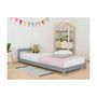 Voir la diapositive 2 : BENLEMI Lit simple en bois DREAMY gris 140x200cm