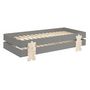 Voir la diapositive 2 : Paris Prix Lit Enfant en Bois  Modulo Puzzle III  90x200cm Gris