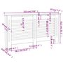 Voir la diapositive 6 : VIDAXL Cache-radiateur Blanc 152x19x81,5 cm MDF