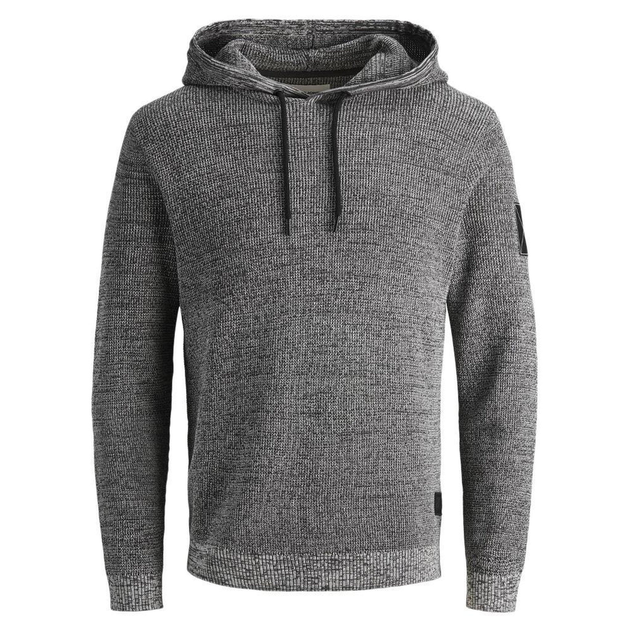 Voir la diapositive 4 : Jack & Jones Pull Capuche Gris Homme Jack & Jones badge Knit