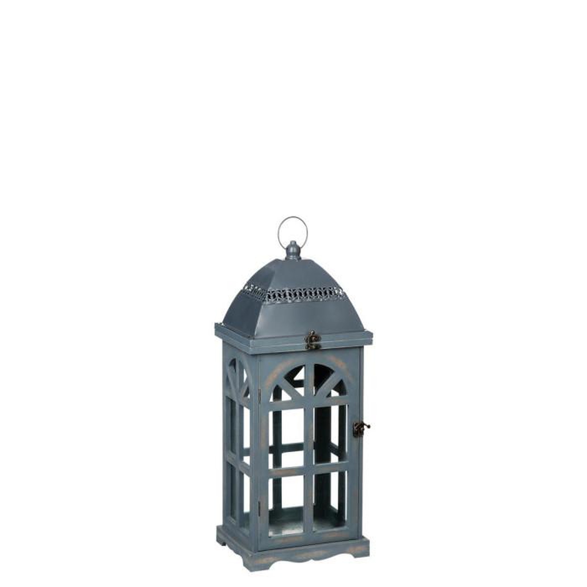 Voir la diapositive 5 : ATMOSPHERA Lot de 2 Lanternes  Bois  77cm Gris