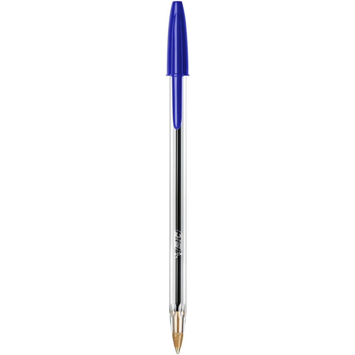 BIC Lot de 5 stylos bille pointe moyenne bleu CRISTAL ORIGINAL