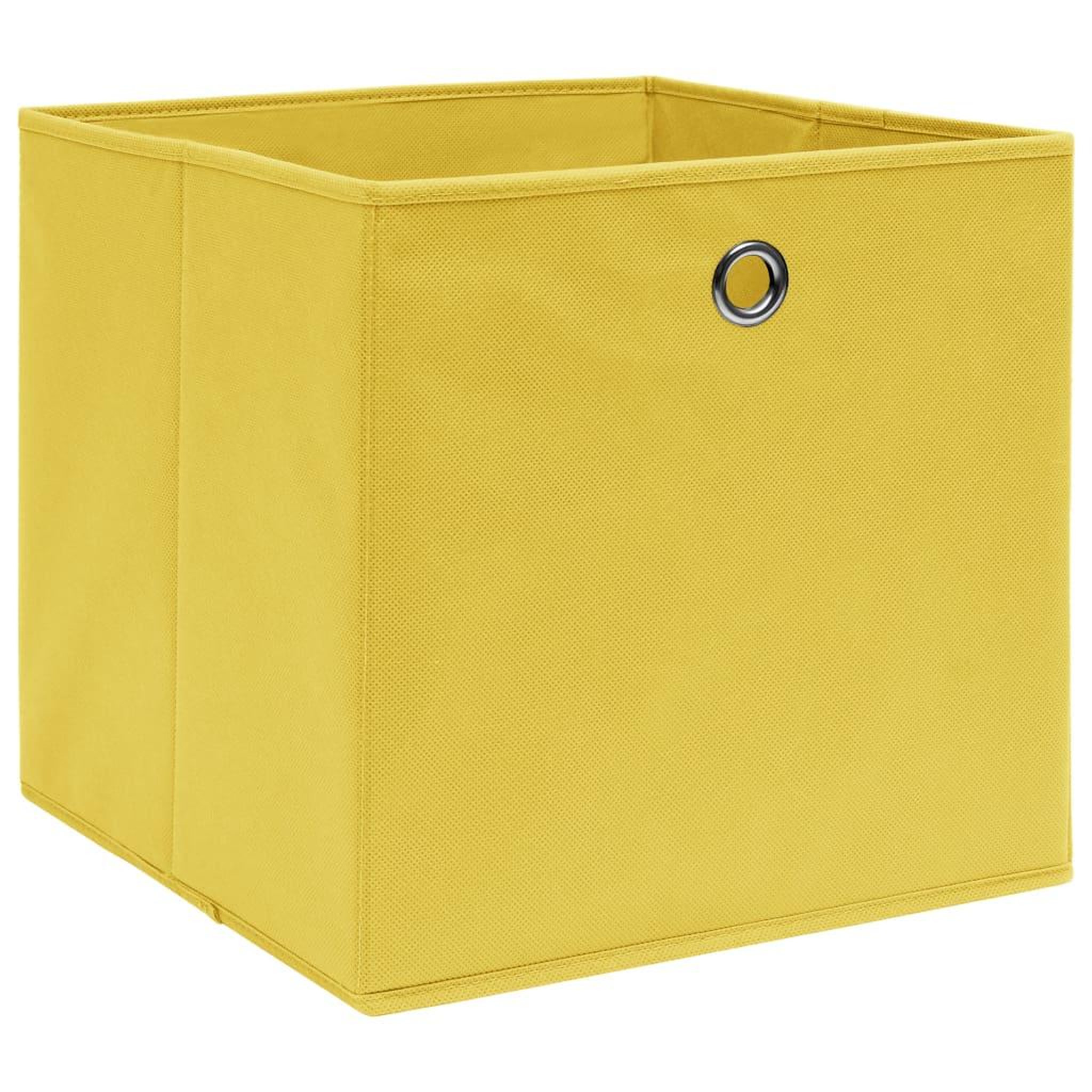 Voir la diapositive 2 : VIDAXL Boîtes de rangement 4 pcs Jaune 32x32x32 cm Tissu