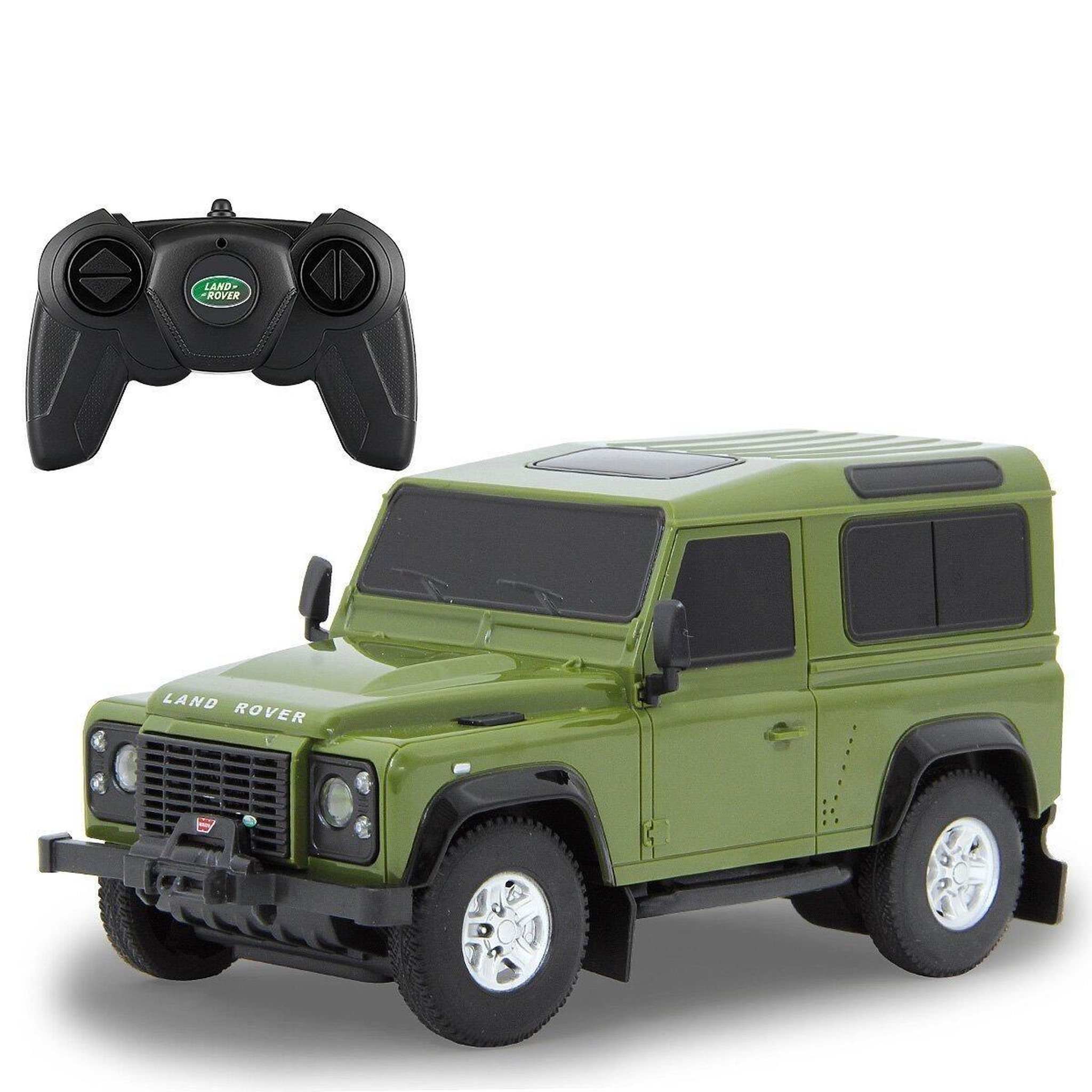 Jamara Voiture télécommandée land rover defender 1:24 vert 2,4ghz