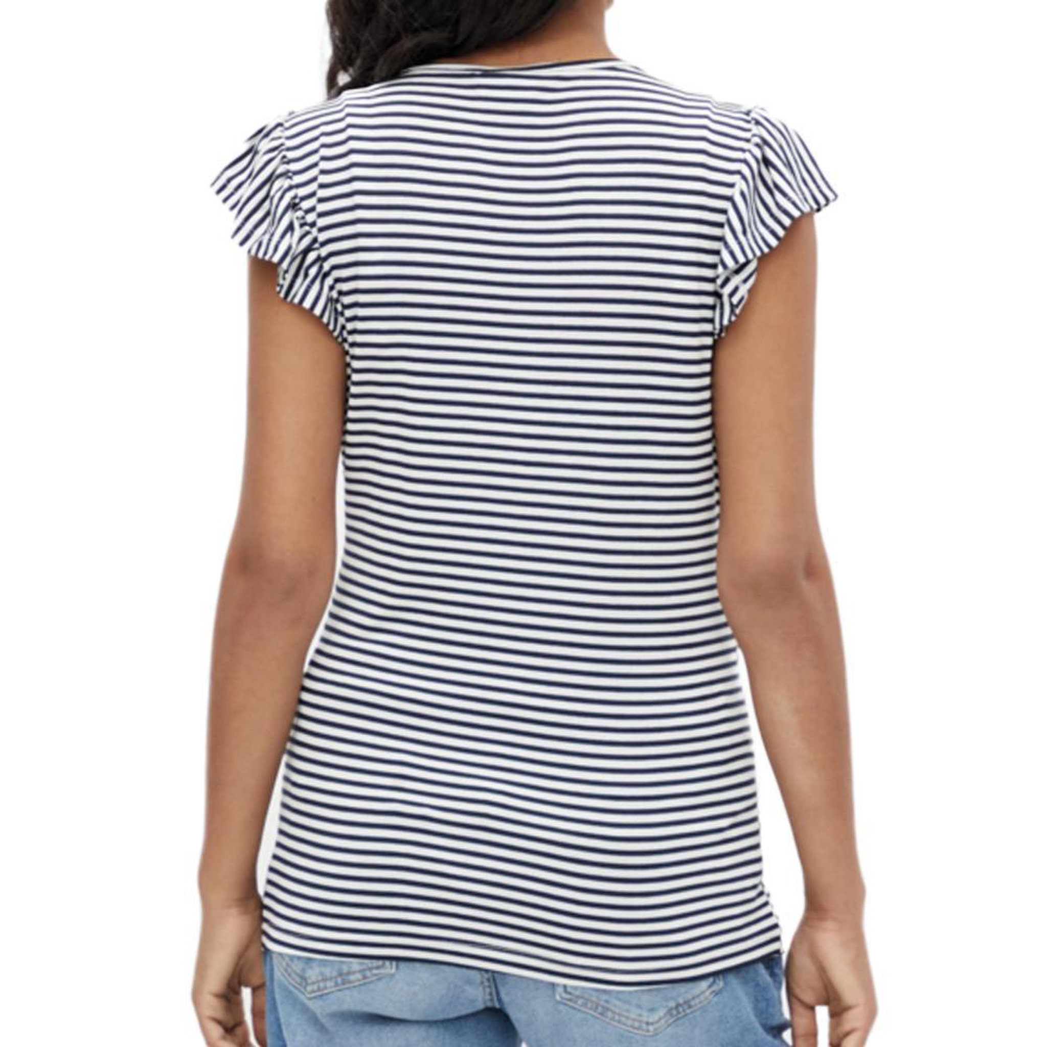 Voir la diapositive 2 : MAMALICIOUS T-Shirt Blanc/Noir Femme Mamalicious Gisele
