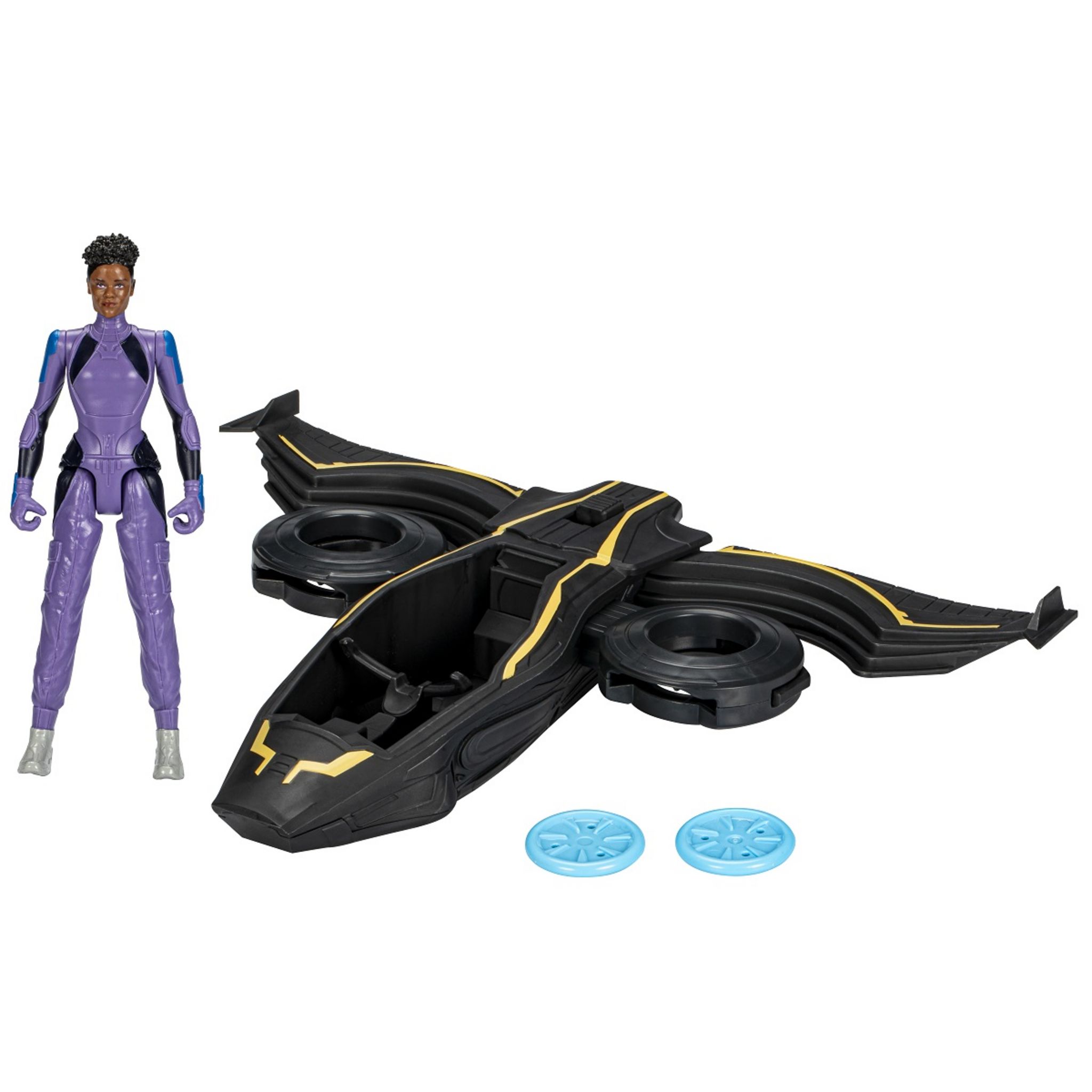 HASBRO Figurine 15 cm + véhicule Black Panther 