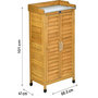 Voir la diapositive 3 : Habitat et Jardin Armoire de jardin en bois avec roulettes  Alexia  - 66 x 41 x 101 cm - Marron