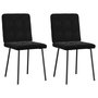 Voir la diapositive 1 : VIDAXL Chaises a manger lot de 2 Noir Velours