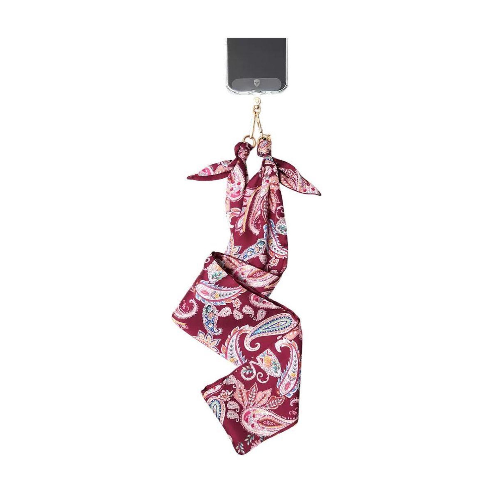Voir la diapositive 2 : FORCE CASE Cordon téléphone bandoulière bandana bordeaux