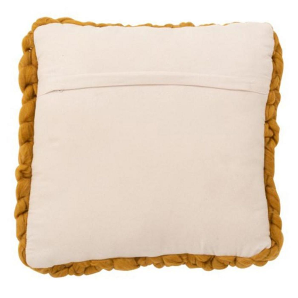 Paris Prix Coussin Carré Déco  Tricoté  40x40cm Ocre