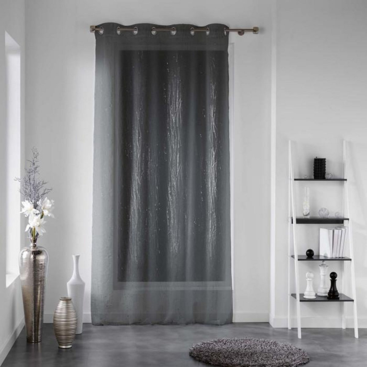 Paris Prix Rideau Voilage  Filiane  140x240cm Anthracite