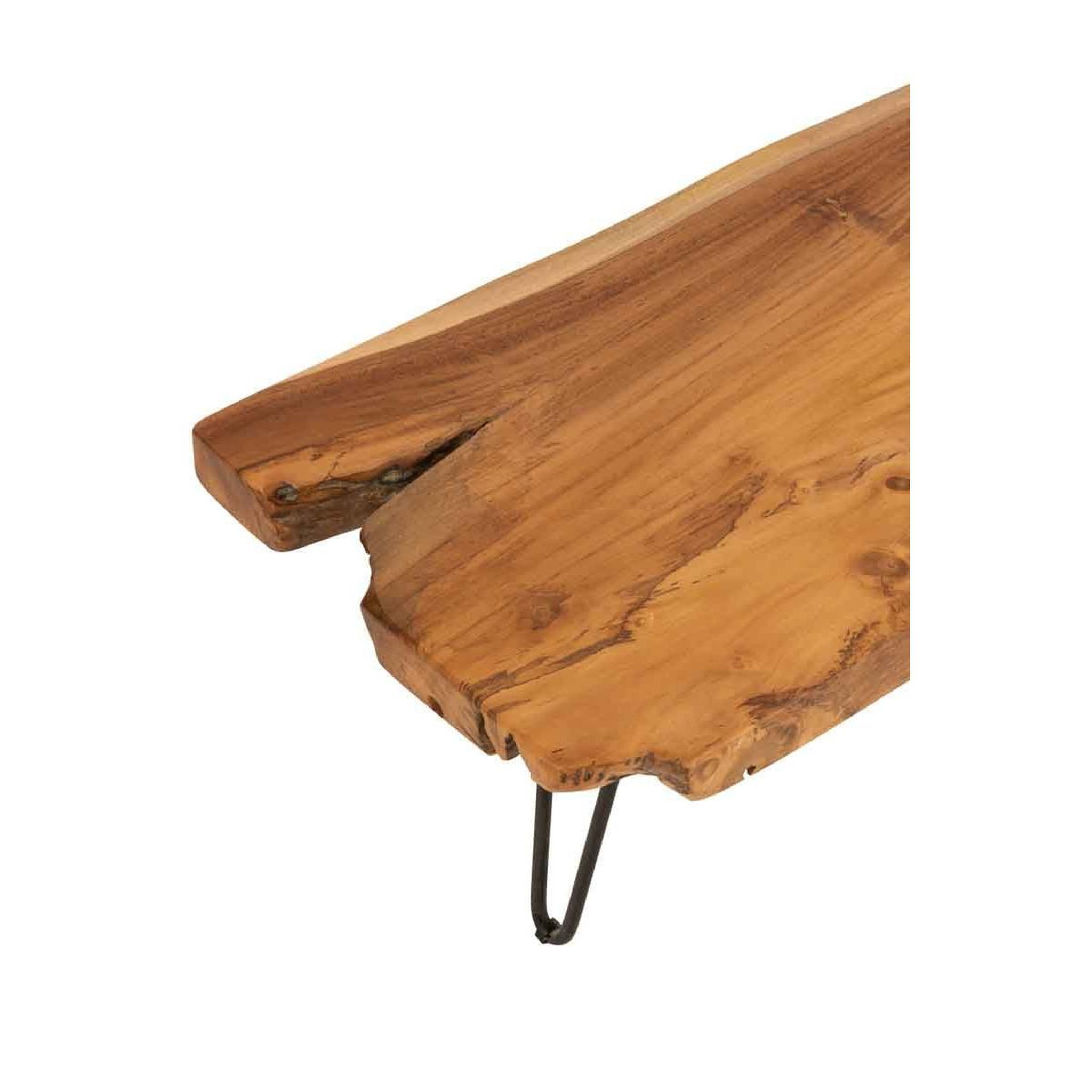 Voir la diapositive 4 : J-LINE Table d'appoint en teck  manuel  60cm marron