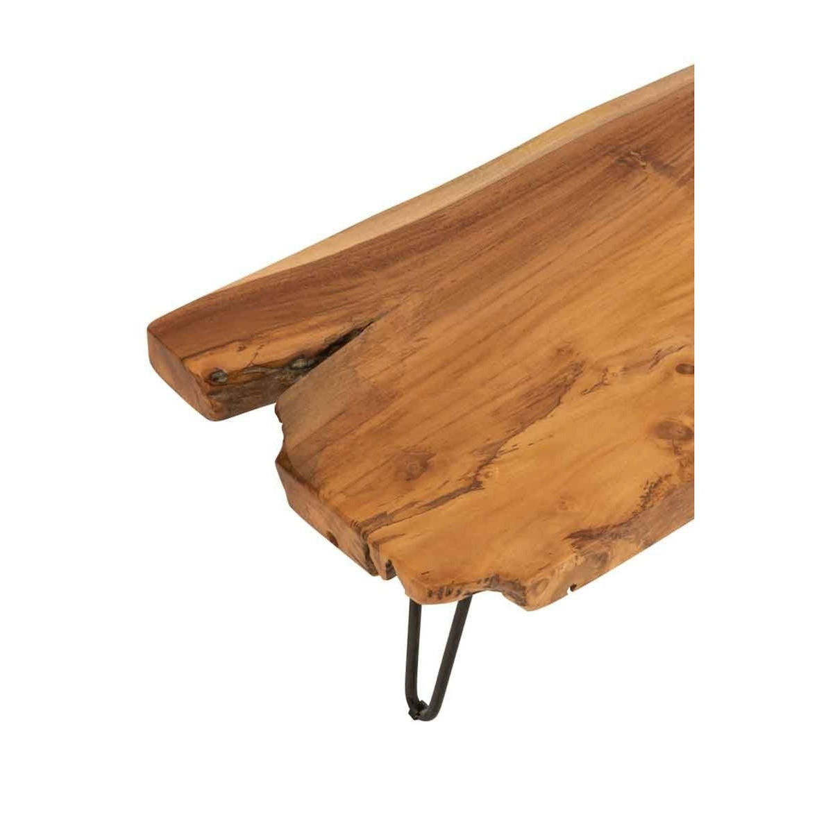 Paris Prix Table d'Appoint en Teck  Manuel  60cm Marron