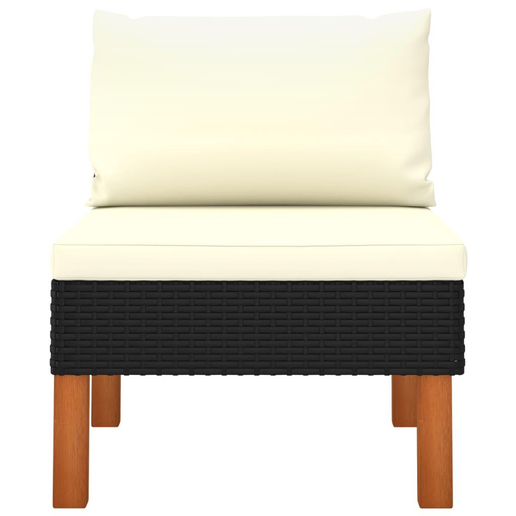 Voir la diapositive 2 : VIDAXL Canape central Resine tressee et bois d'eucalyptus massif