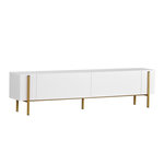Habitat et Jardin Meuble TV en bois  Nexus  - 180 x 30 x 45 cm - Blanc / Or
