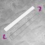Voir la diapositive 4 : VIDAXL Drain de douche avec couvercle 2en1 103x14 cm Acier inoxydable