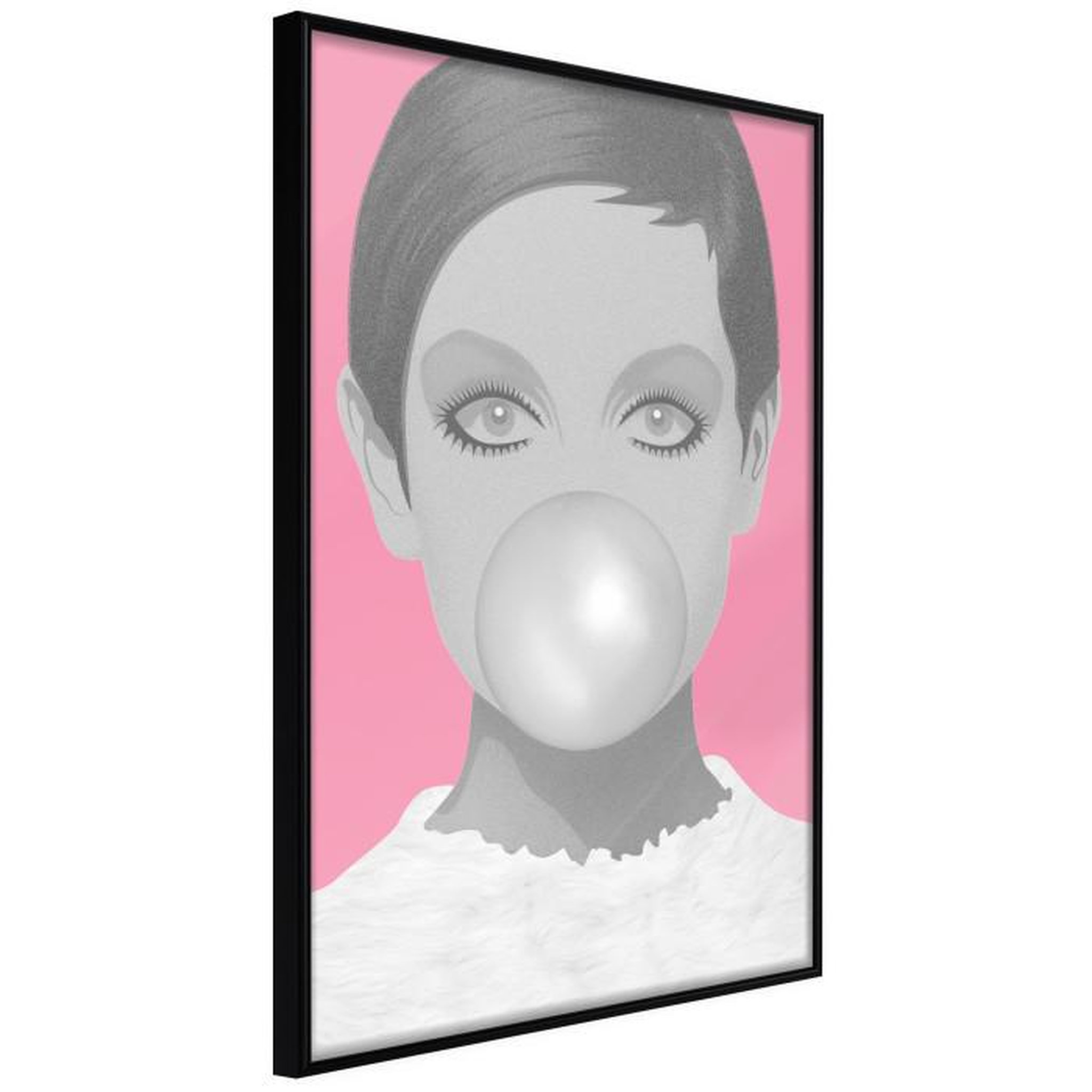 Paris Prix Affiche Murale Encadrée  Twiggy. Coloris disponibles : Jaune, Noir