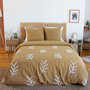 Voir la diapositive 1 : COTE DECO Housse de couette 260x240 FEUILLU + 2 taies 100% coton lavé 52 fils
