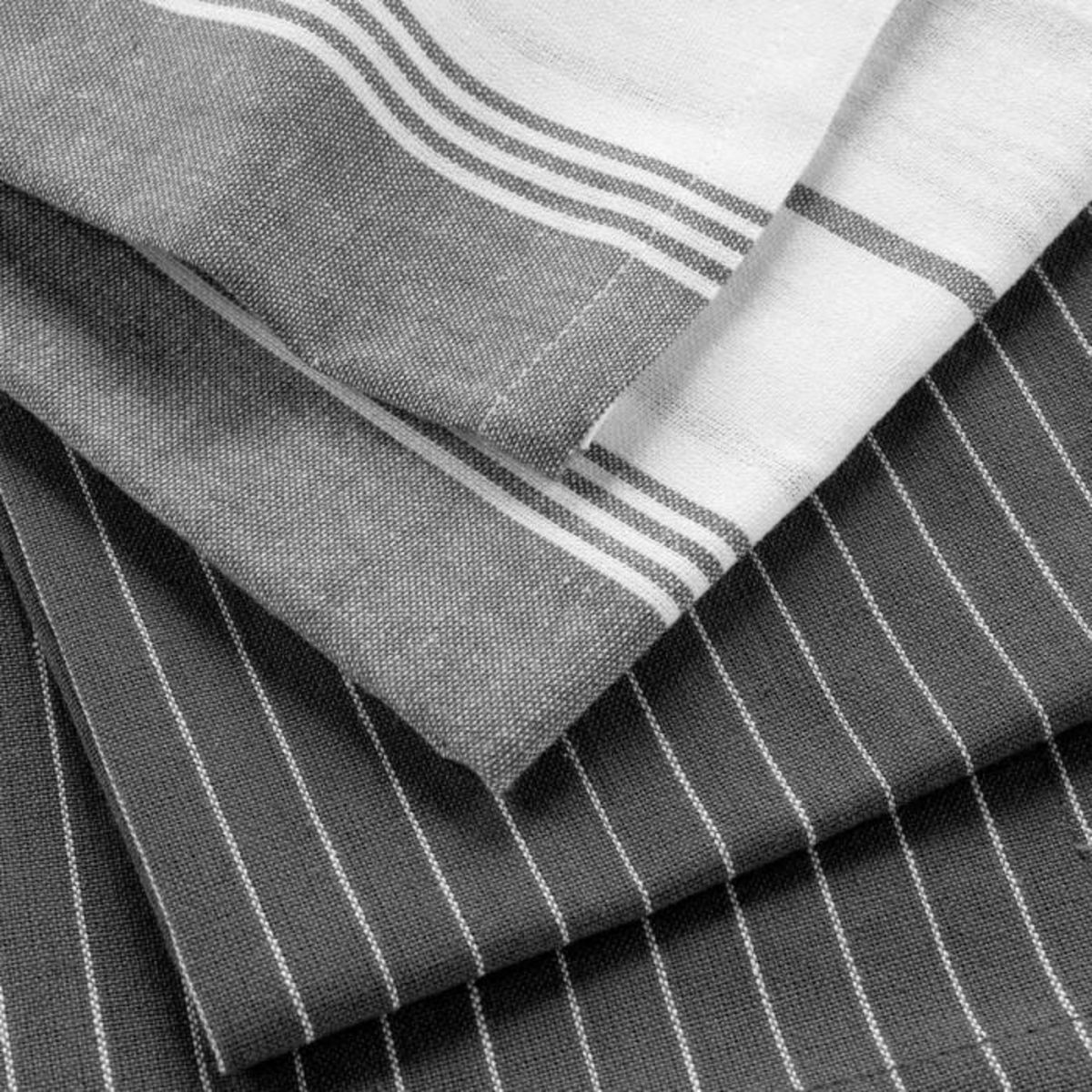 Paris Prix Lot de 2 Torchons  Grand Chef  50x70cm Gris