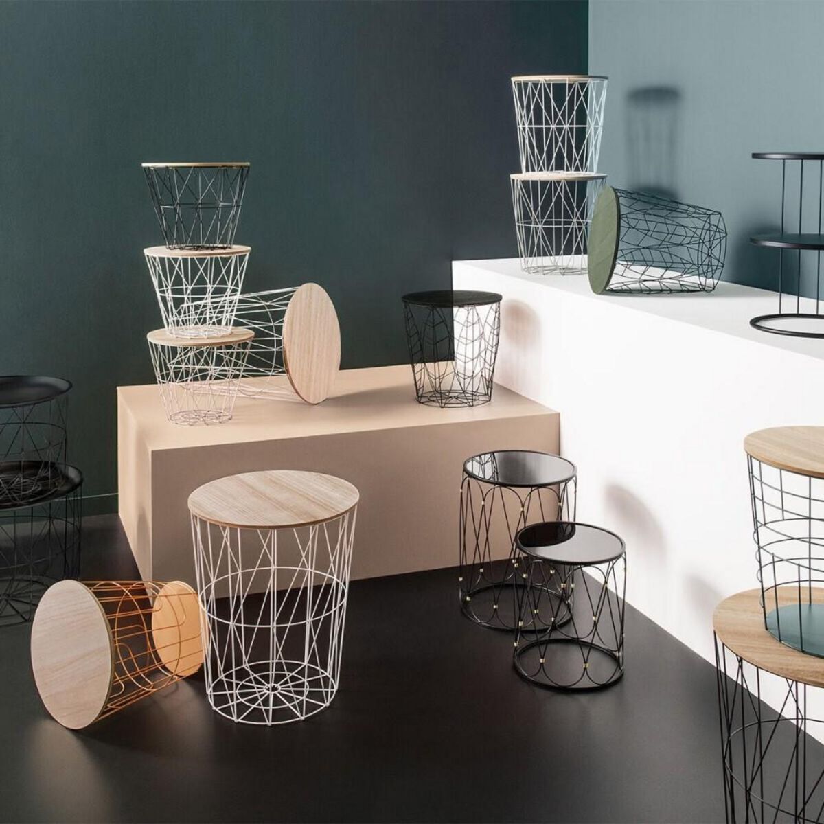 ATMOSPHERA Table à café métal Kumi blanc