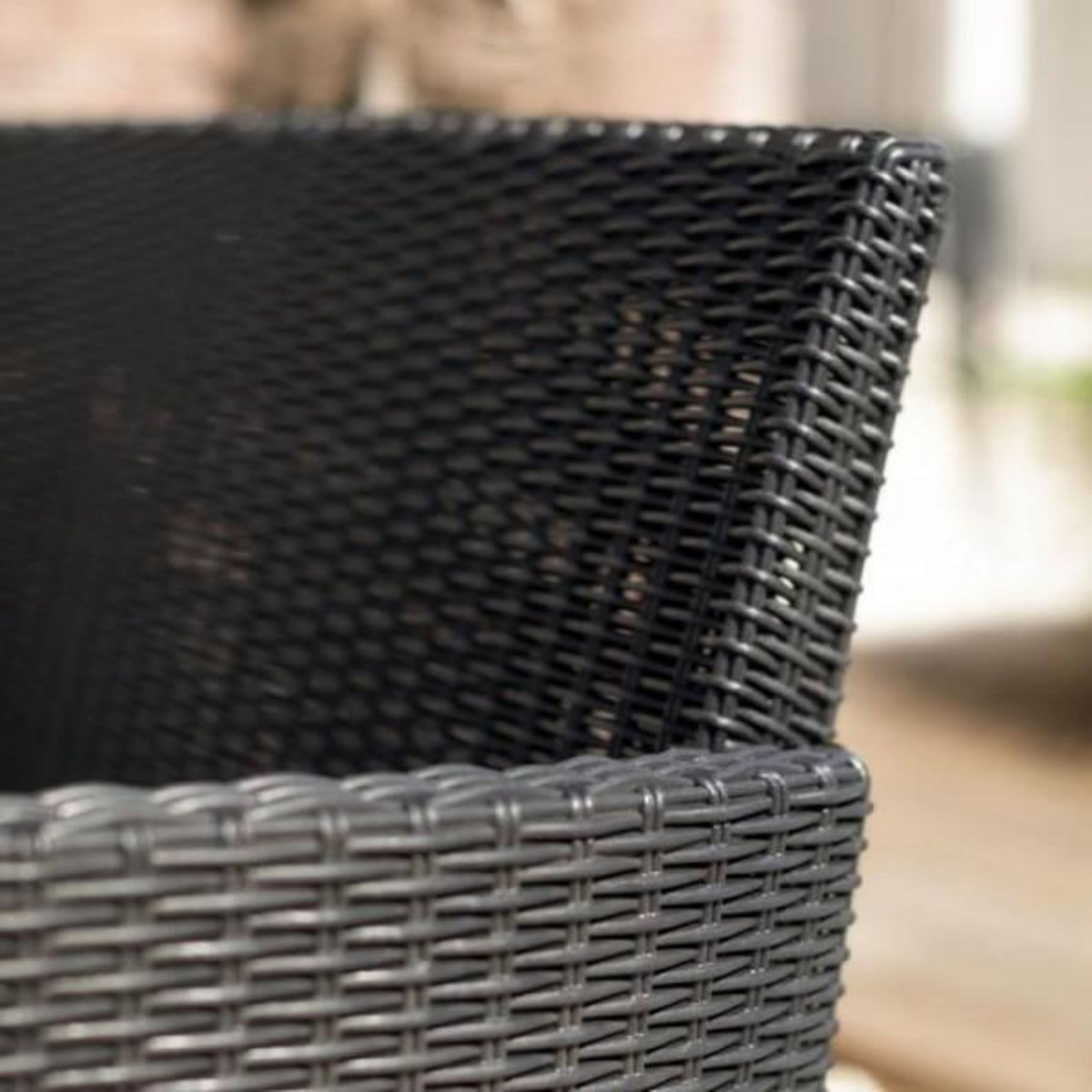 ALLIBERT by KETER Salon de jardin - résine imitation rotin tressé - Allibert by KETER - 4 personnes - Mia - Gris graphite