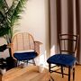 Voir la diapositive 2 : Paris Prix Galette de Chaise Uni  Basic  40x40cm Bleu Marine