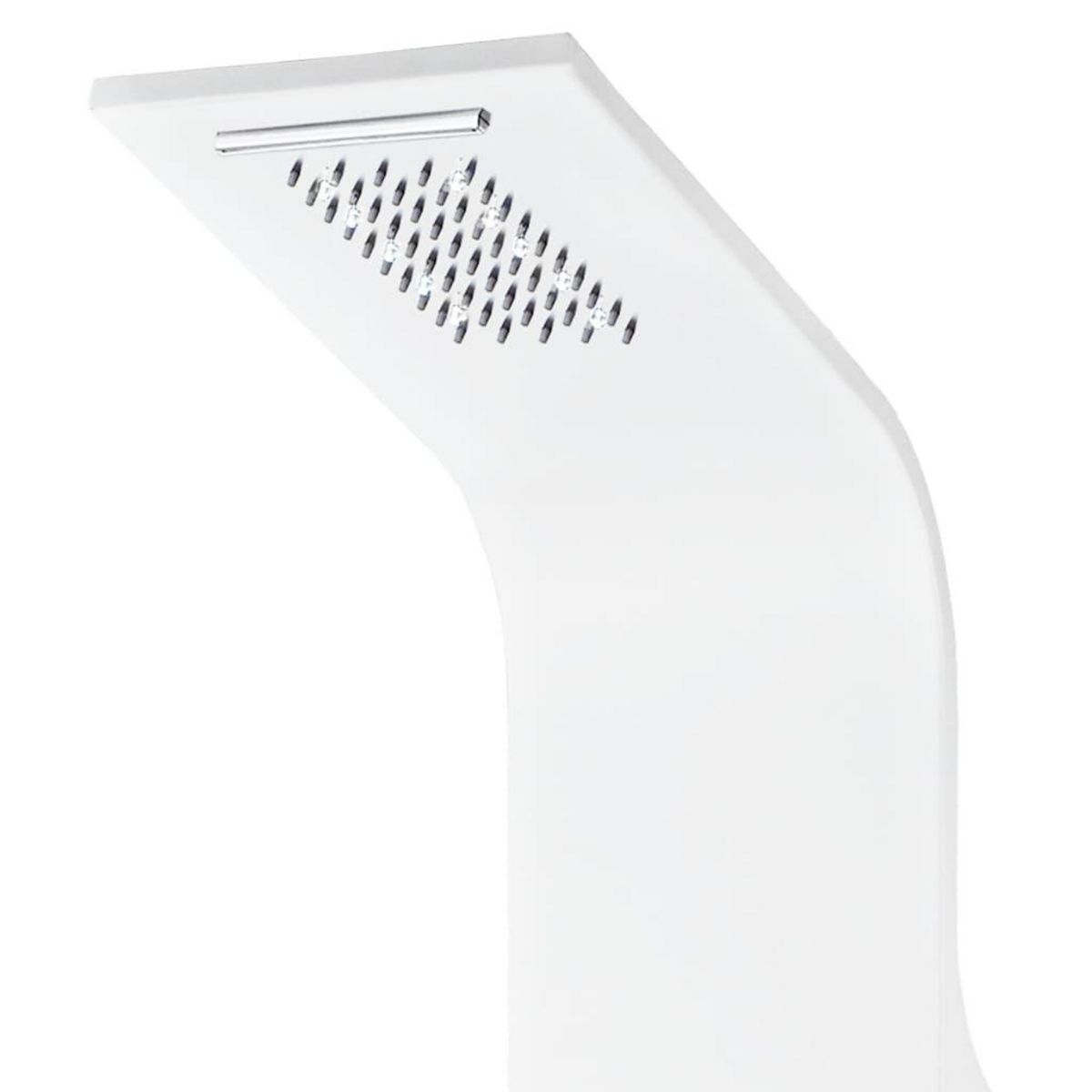 VIDAXL Panneau de douche aluminium 20x44x130 cm blanc
