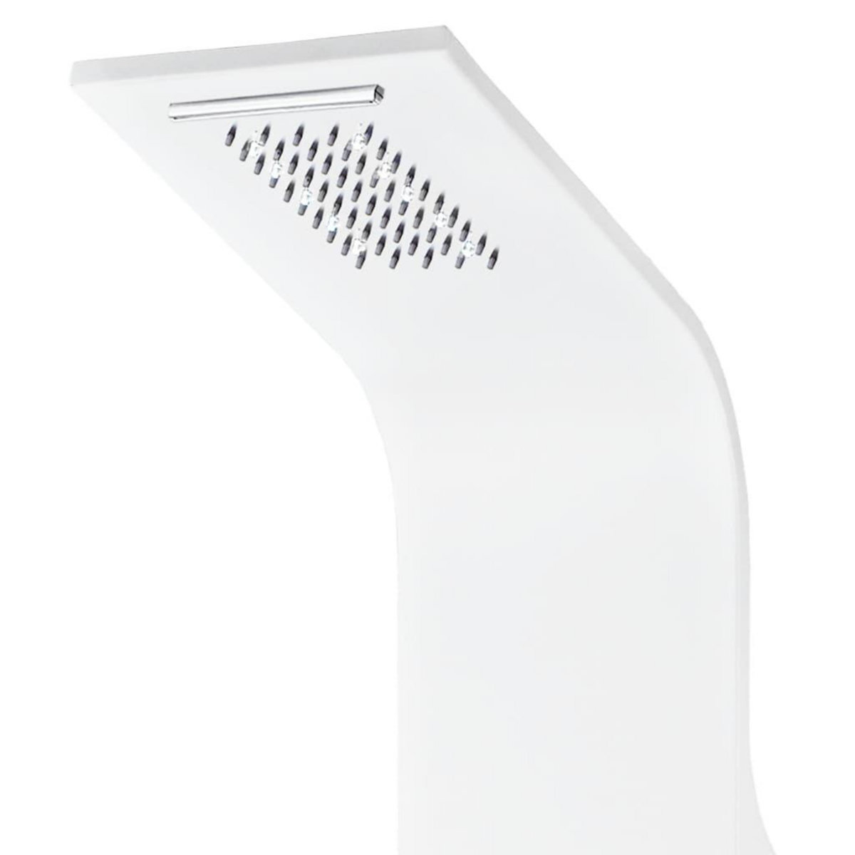 VIDAXL Panneau de douche aluminium 20x44x130 cm blanc