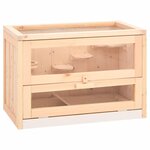 VIDAXL Cage a hamster 60x35,5x42 cm bois massif de sapin