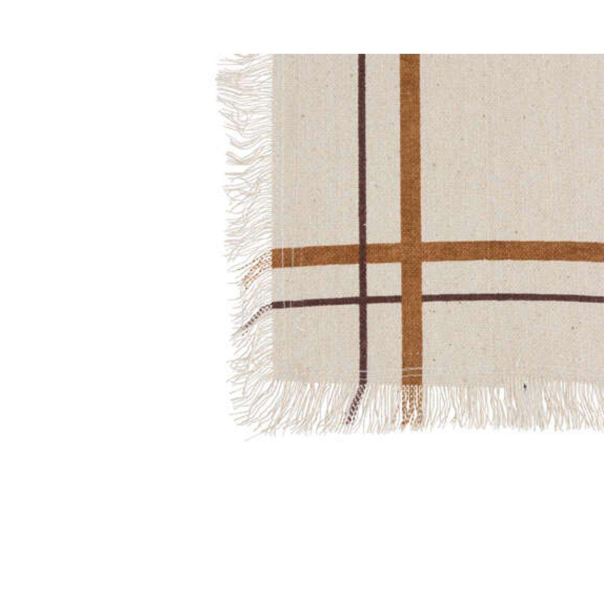 Voir la diapositive 3 : ATMOSPHERA Lot de 2 serviettes de table rayé  maha  40x40cm beige