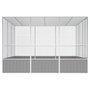 Voir la diapositive 4 : VIDAXL Cage a oiseaux Gris 302,5x324,5x211,5 cm Acier galvanise