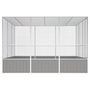 Voir la diapositive 4 : VIDAXL Cage a oiseaux Gris 302,5x324,5x211,5 cm Acier galvanise