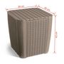 Voir la diapositive 6 : Keter Keter Table d'appoint de jardin Luzon Osier rond Cappuccino