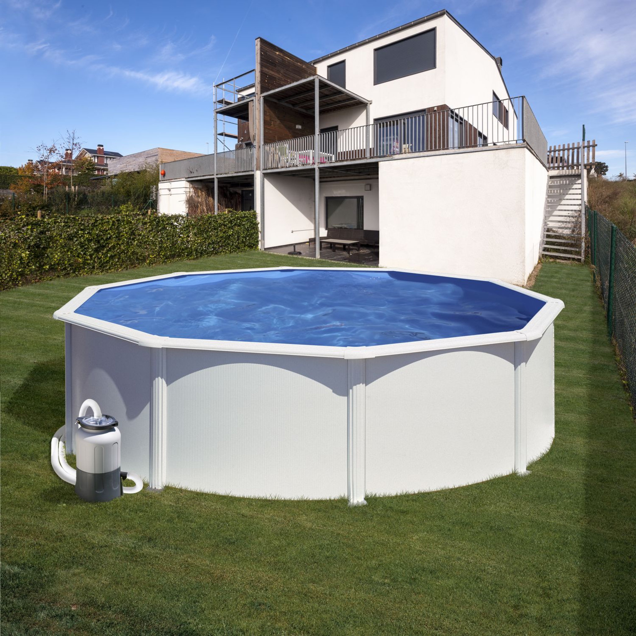 Voir la diapositive 3 : GRE Groupe de filtration pour piscine - 15m³ max